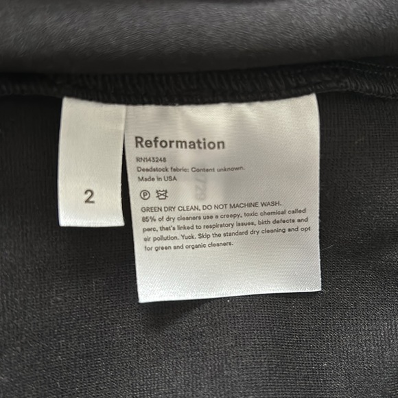 Reformation Orla Dress in Black size 2 NWOT - Picture 5 of 5